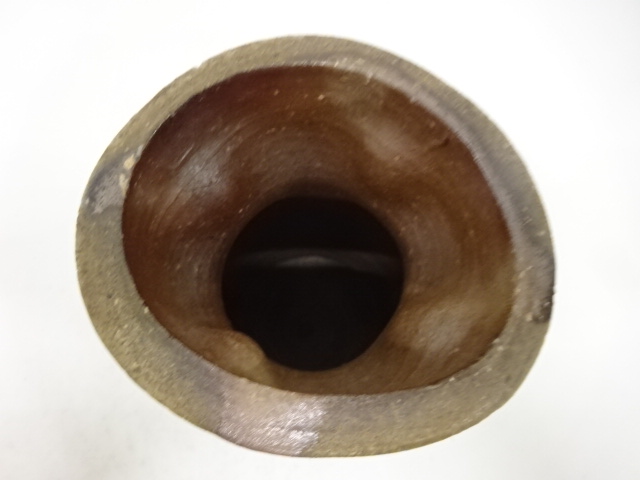  備前焼　清水賢司造　花入